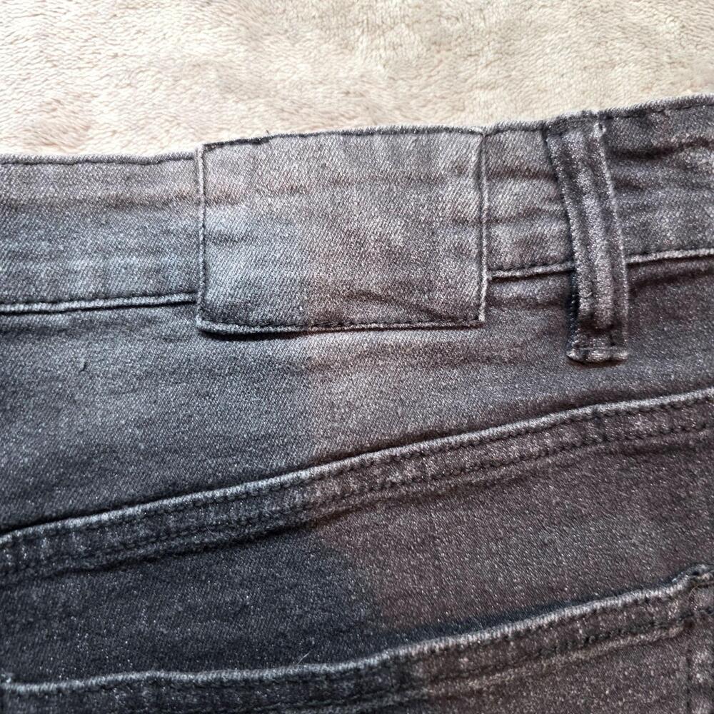 Brooklyn Cloth Wythe Ave Denim Shorts Mens 38 Gray Moto Biker Skinny Fit Ribbed - Picture 8 of 9